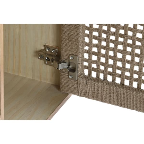 TV-kalusteet Home ESPRIT Beige Luonnollinen Juutti Mäntypuu 120 x 40 x 55 cm