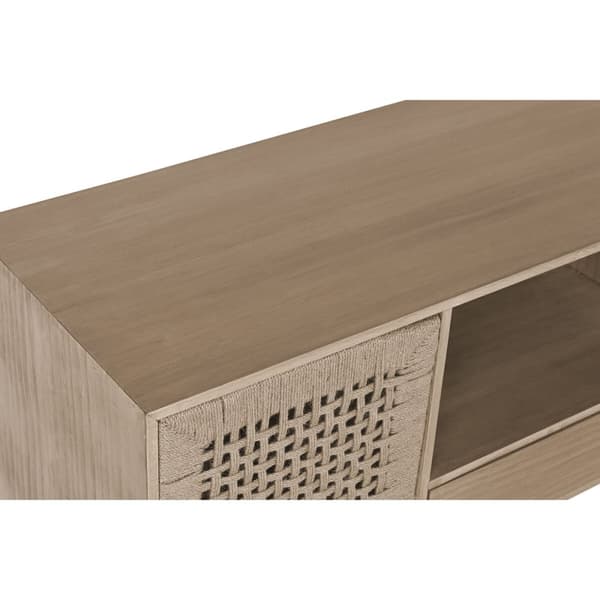 TV-kalusteet Home ESPRIT Beige Luonnollinen Juutti Mäntypuu 120 x 40 x 55 cm