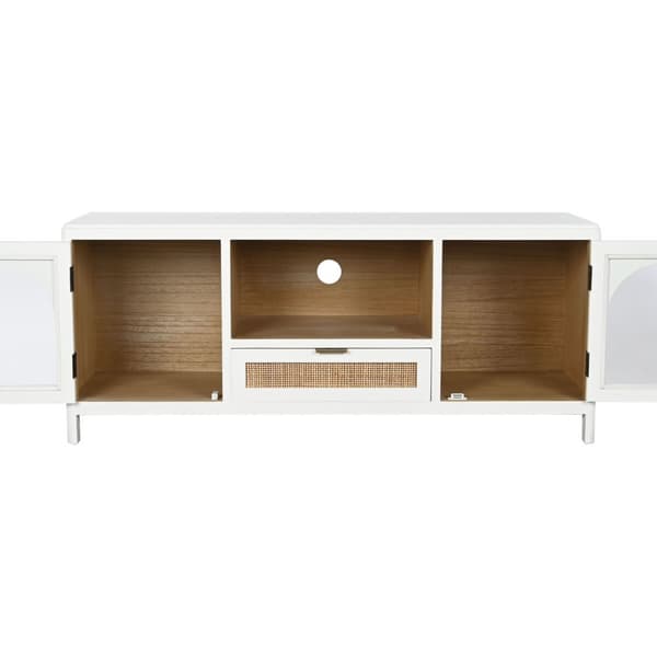 TV-møbler Home ESPRIT Hvit Krystall Paulownia-tre 120 x 40 x 50 cm