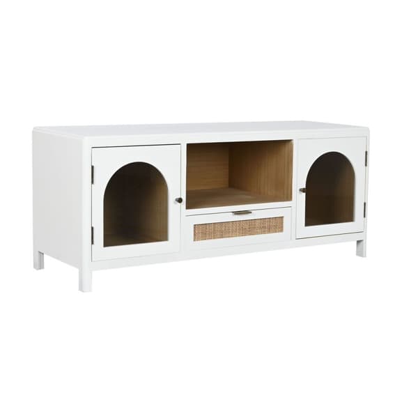 TV-møbler Home ESPRIT Hvit Krystall Paulownia-tre 120 x 40 x 50 cm
