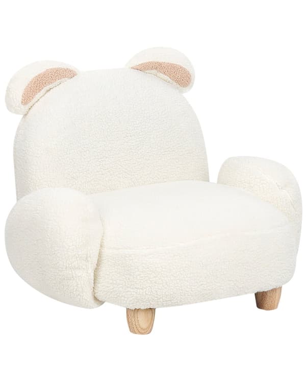Djurfåtölj Off-White polyesterklädsel Barnrumsmöbler Sittplats för barn Modern design Kaninform