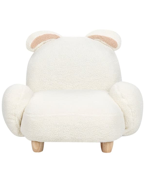 Djurfåtölj Off-White polyesterklädsel Barnrumsmöbler Sittplats för barn Modern design Kaninform
