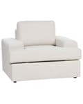 Pikkukuva 4 / 10: Nojatuoli vaalea beige 2 kpl kangasverhoilu muovijalat irrotettava tyynypäällinen retro