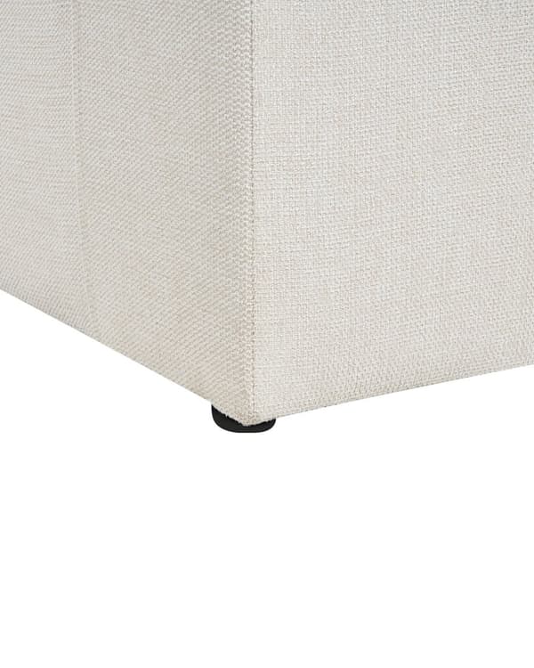Nojatuoli vaalea beige 2 kpl kangasverhoilu muovijalat irrotettava tyynypäällinen retro