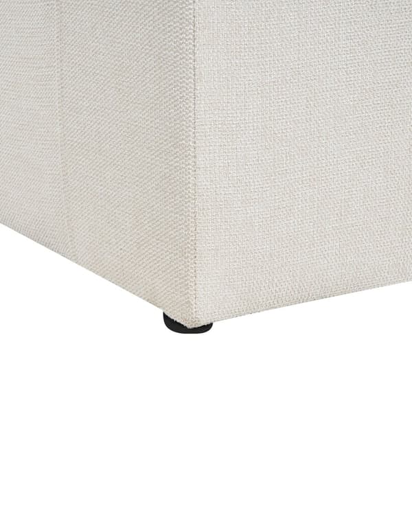Nojatuoli vaalea beige 2 kpl kangasverhoilu muovijalat irrotettava tyynypäällinen retro