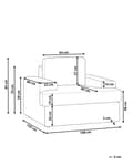 Miniatyrbilde 3 av 9: Lenestol Lysebeige stoff polstret med tykk polstret rygg Classic Stue Sofa
