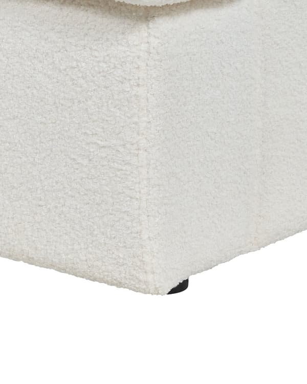 Lenestol Hvit Boucle polstret med tykk polstret rygg Classic Stue Sofa