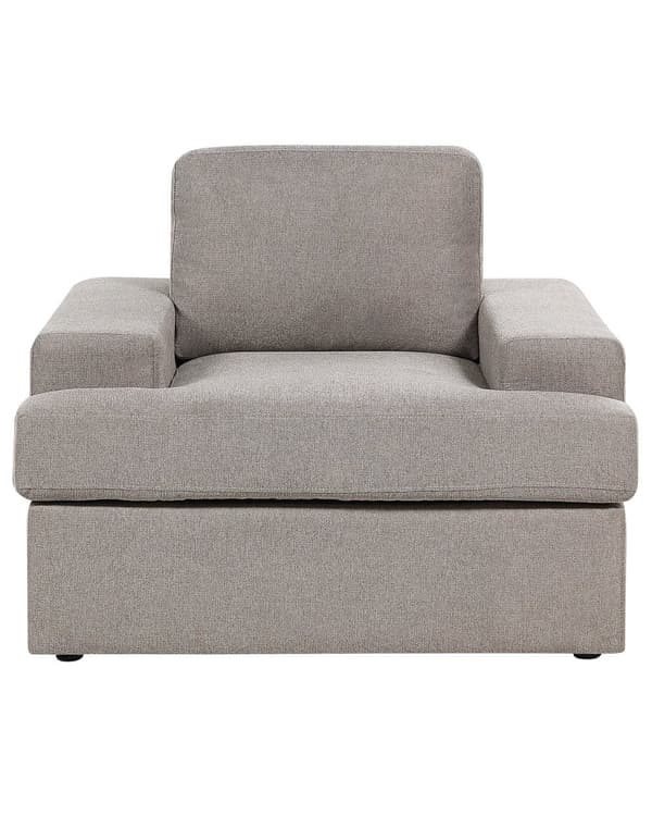 Lenestol Taupe stoff polstret med tykk polstret rygg Classic Stue Sofa