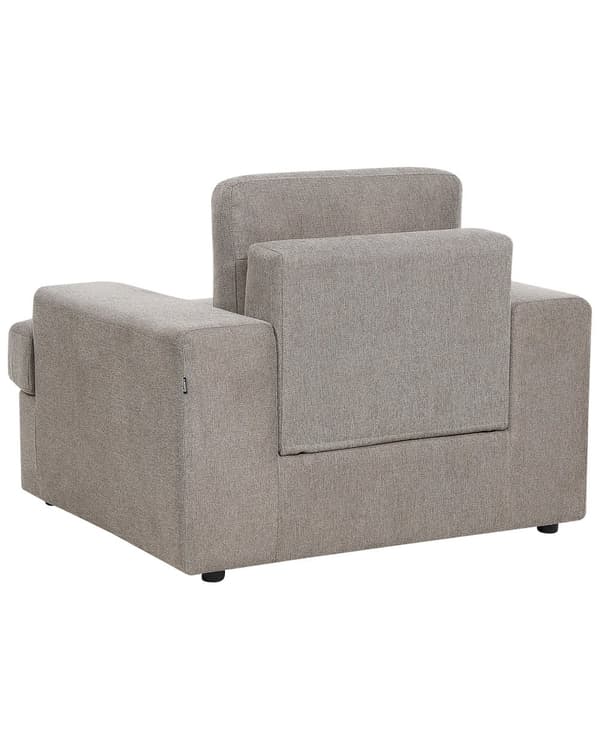 Lenestol Taupe stoff polstret med tykk polstret rygg Classic Stue Sofa