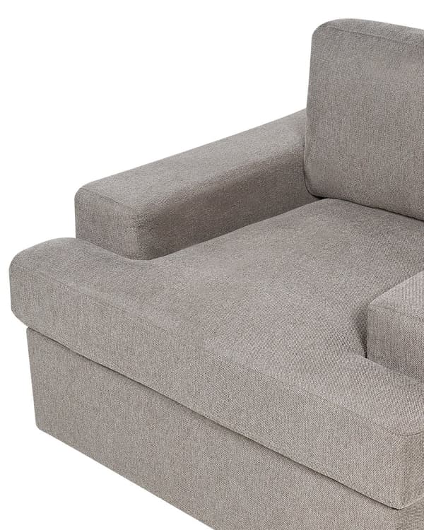 Lenestol Taupe stoff polstret med tykk polstret rygg Classic Stue Sofa