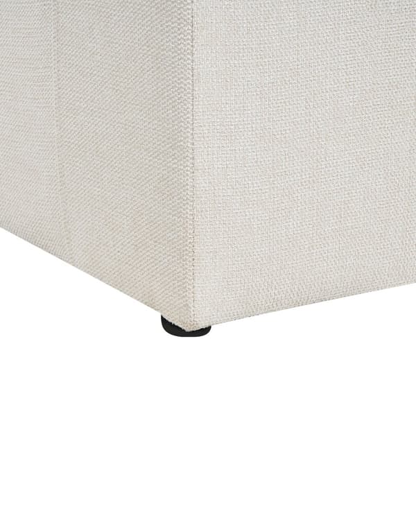 Lænestol Beige Stof Stuestol med Armlæn til Stuen Bred Hvilestol Polstret Design Møbel