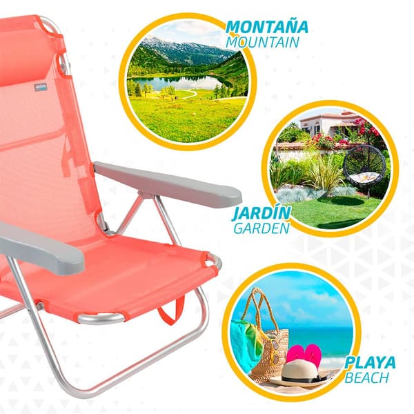 Aktive Multi Position Foldestol I Aluminium Beach Orange