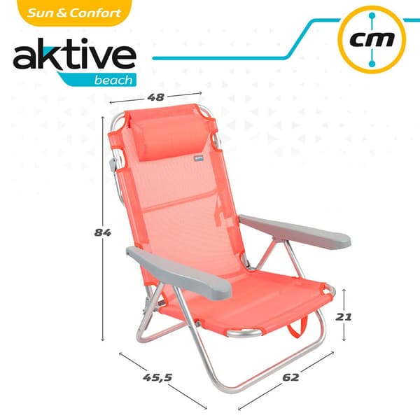 Aktive Multi Position Foldestol I Aluminium Beach Orange