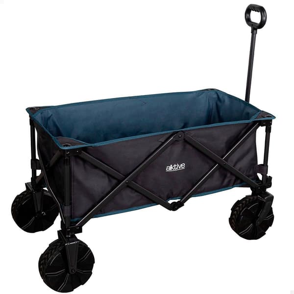 Aktive Sammenfoldelig Vogn Med Hjul Til Sand 50kg Sort 91 x 56 x 49 cm