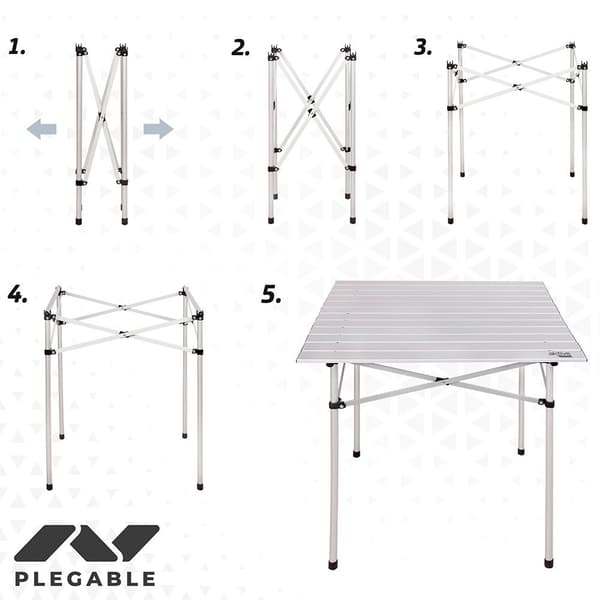 Aktive Klapbord 70x70x70 Cm Hvid