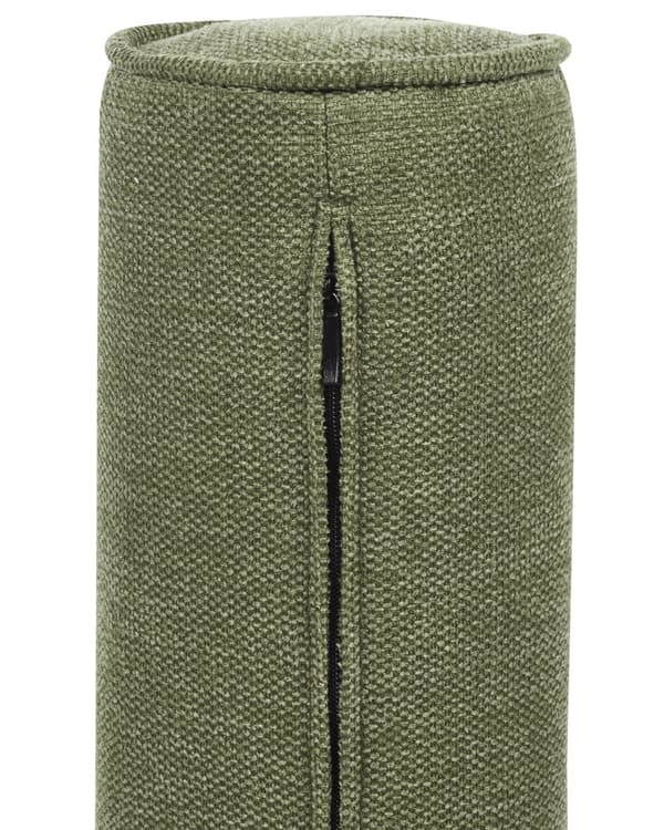 Fåtölj Grön Klädd Stoppad Kraftigt Vadderad Ryggstöd Klassisk Retro Design Vardagsrum