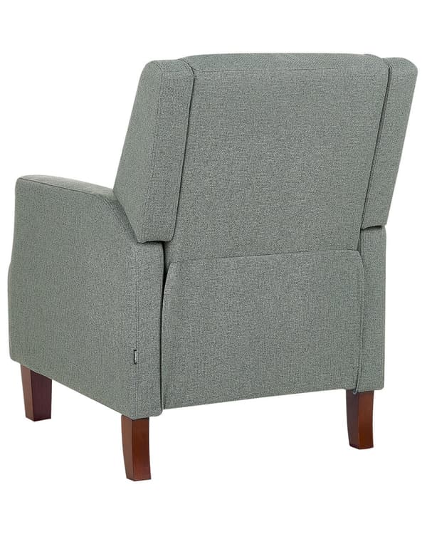Lenestol Grønn Stoff Justerbar rygg- og fotstøtte Manuell Retro design Hvilestol