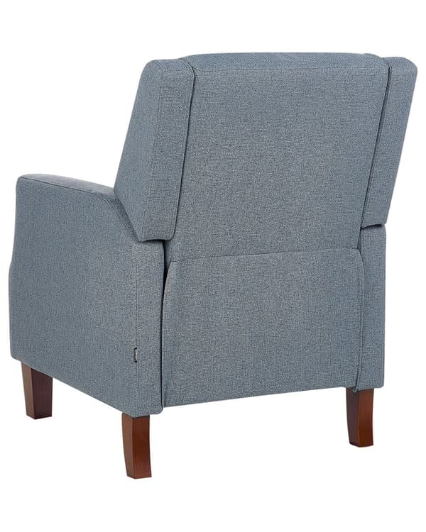 Lenestol Blå Stoff Justerbar rygg- og fotstøtte Manuell Retro design Hvilestol