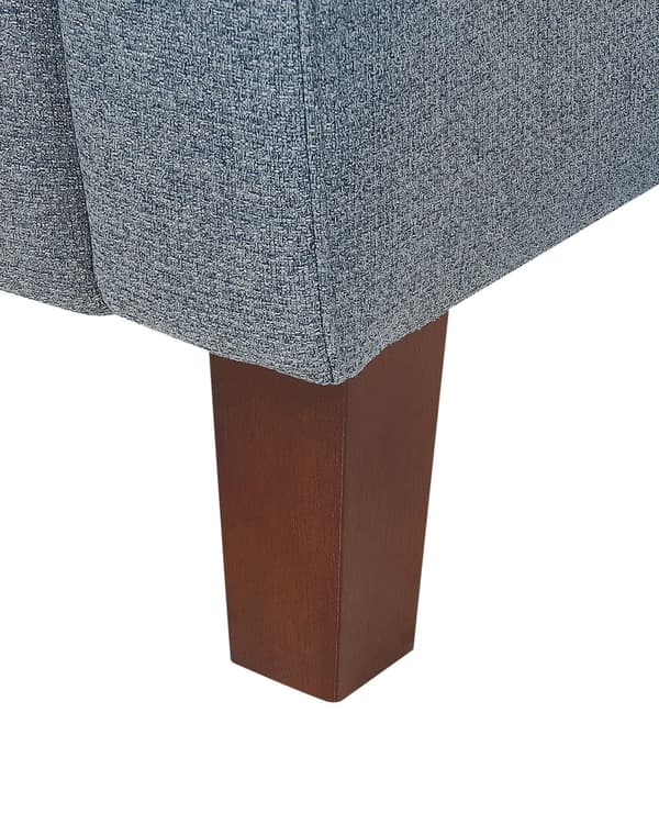 Lenestol Blå Stoff Justerbar rygg- og fotstøtte Manuell Retro design Hvilestol
