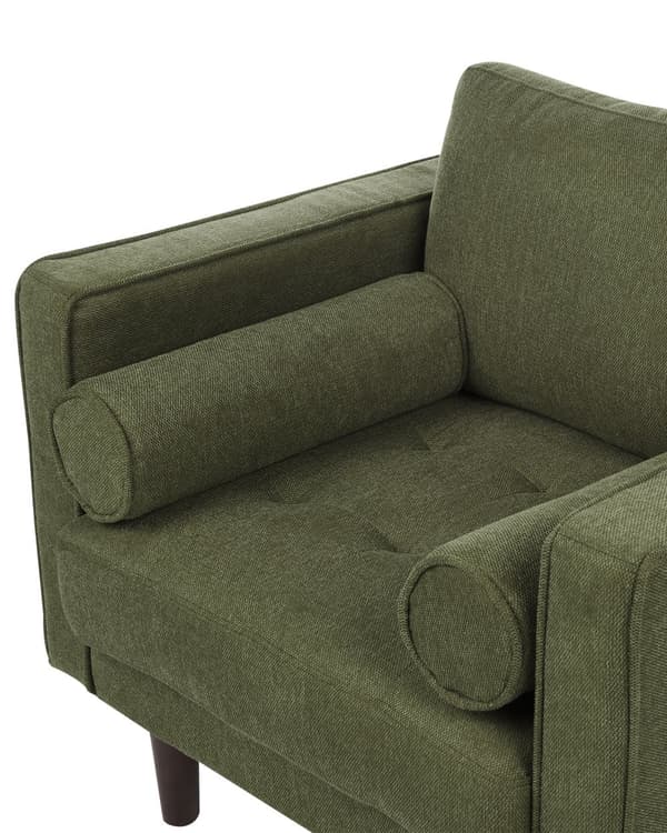 Lenestol Grønn Polstret Polstret Tykt polstret Ryggstøtte Klassisk Retro Design Stue
