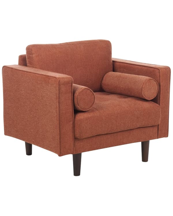Lenestol Gyldenbrun Polstret Polstret Tykt polstret Ryggstøtte Klassisk Retro Design Stue