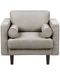 Miniatyrbilde 4 av 11: Lenestol Taupe Polstret Polstret Tykt polstret Ryggstøtte Klassisk Retro Design Stue