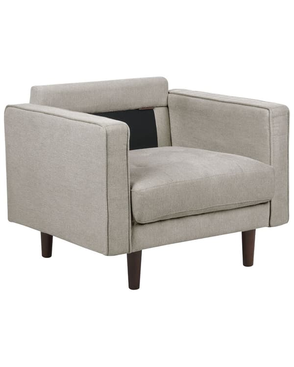Lenestol Taupe Polstret Polstret Tykt polstret Ryggstøtte Klassisk Retro Design Stue