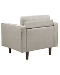 Miniatyrbilde 6 av 11: Lenestol Taupe Polstret Polstret Tykt polstret Ryggstøtte Klassisk Retro Design Stue