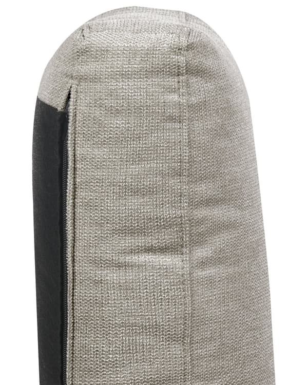 Lænestol Taupe Stof Stuestol med Armlæn til Stuen Bred Hvilestol Polstret Design Møbel med Pølsepuder