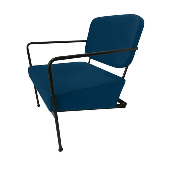 Lenestol DKD Home Decor Blå Metall 62 x 76 x 76 cm 55,5 x 72 x 71 cm