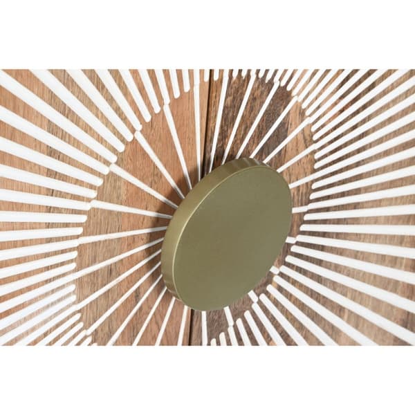 Skänk Home ESPRIT Vit Gyllene Naturell Trä 80 x 45 x 97 cm