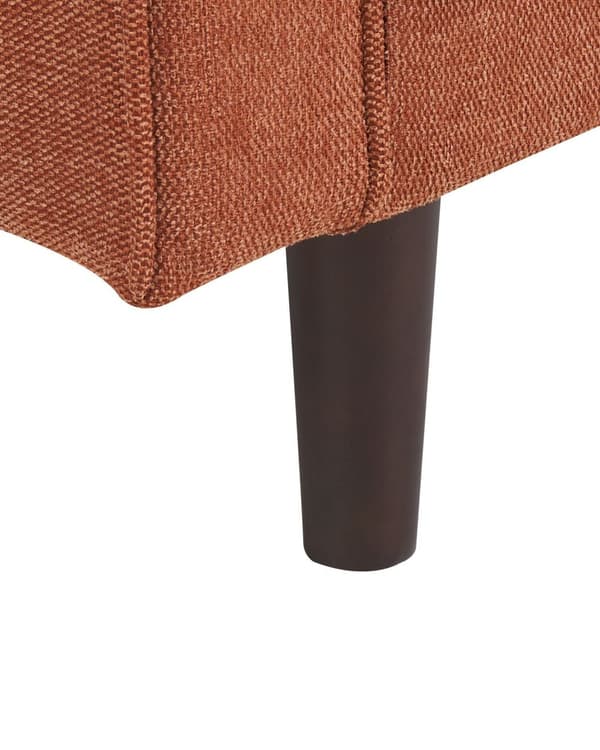 Fåtölj Guldbrun Klädd Vadderad Tjockt Vadderad Rygg Klassiskt Retro Design Vardagsrum