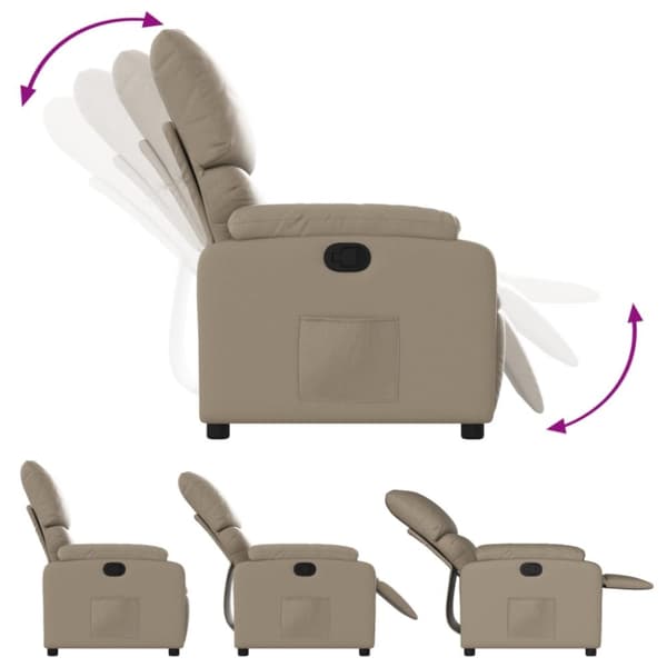 Reclinerfåtölj cappuccino konstläder