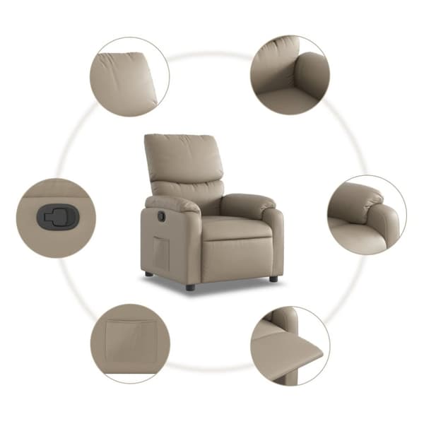 Reclinerfåtölj cappuccino konstläder