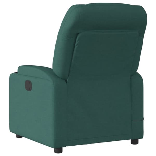 Massagefåtölj mörkgrön tyg