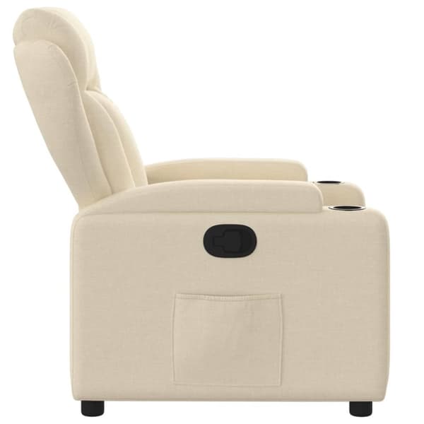 Reclinerfåtölj gräddvit tyg