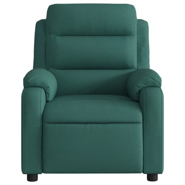 Reclinerfåtölj mörkgrön tyg