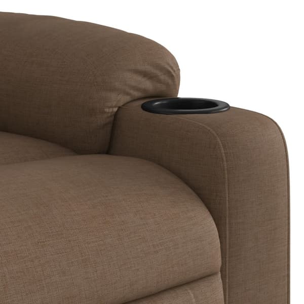 Massagefåtölj brun tyg