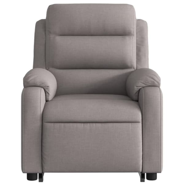 Elektrisk massagefåtölj med uppresningshjälp taupe tyg