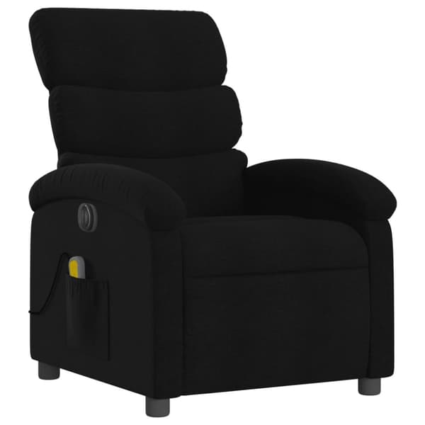 eldrevet massagestol stof sort