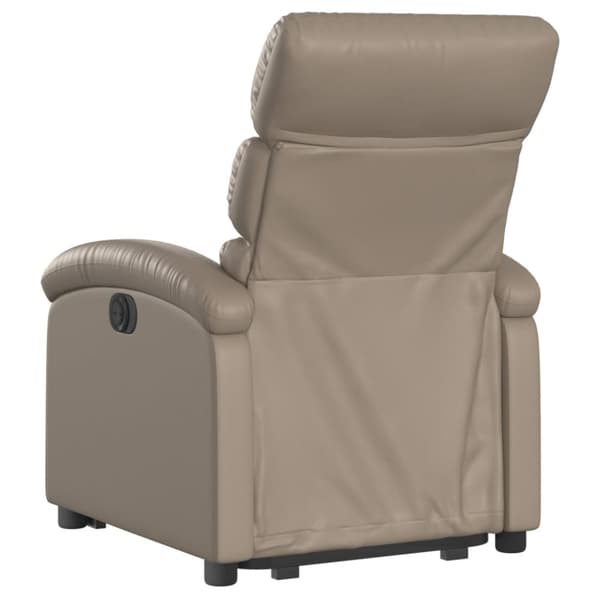 Reclinerfåtölj med uppresningshjälp cappuccino konstläder