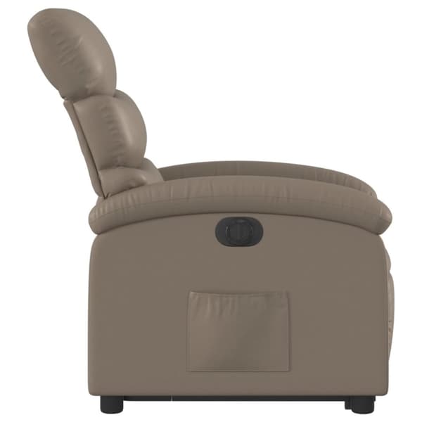 Reclinerfåtölj med uppresningshjälp cappuccino konstläder