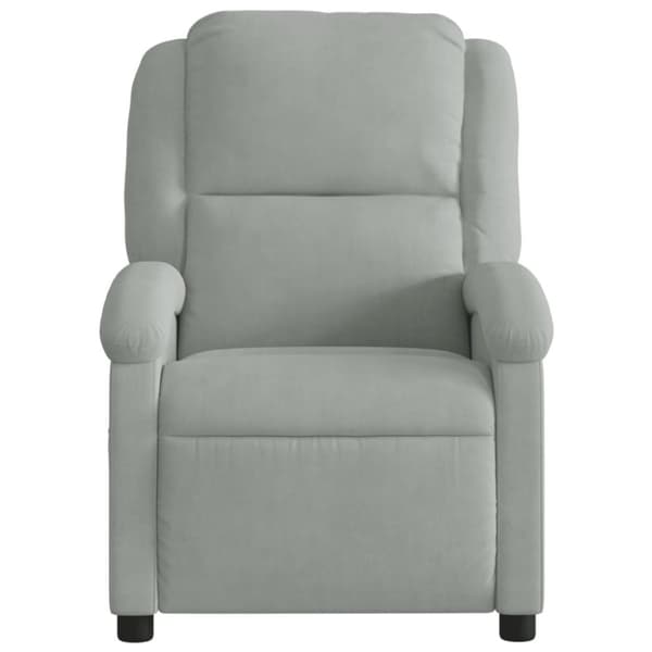 massagestol velour lysegrå