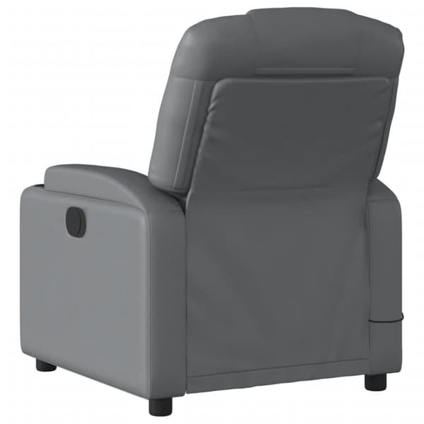 Massagefåtölj grå konstläder