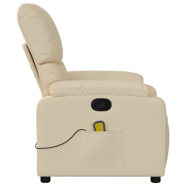 massagestol stof cremefarvet