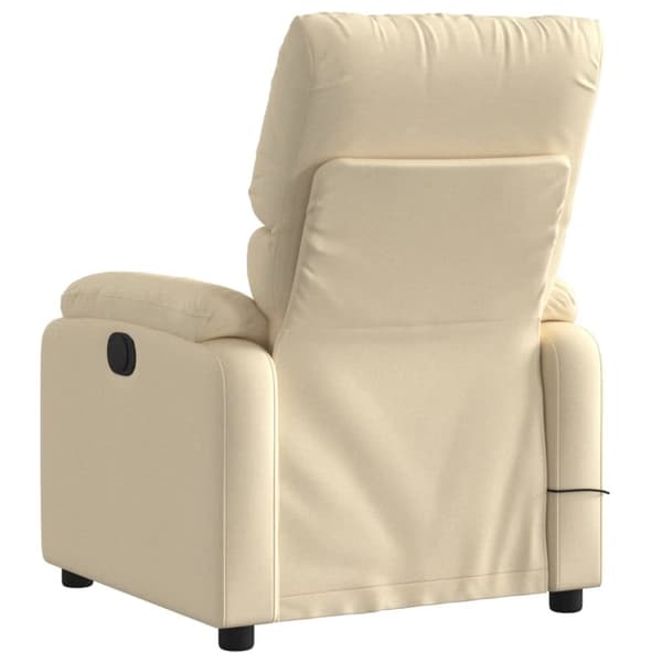 massagestol stof cremefarvet