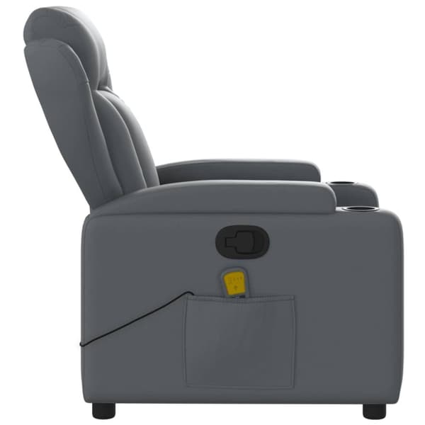 massagestol kunstlæder grå