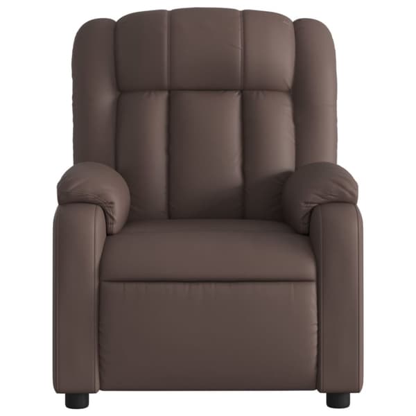 Massagefåtölj brun konstläder