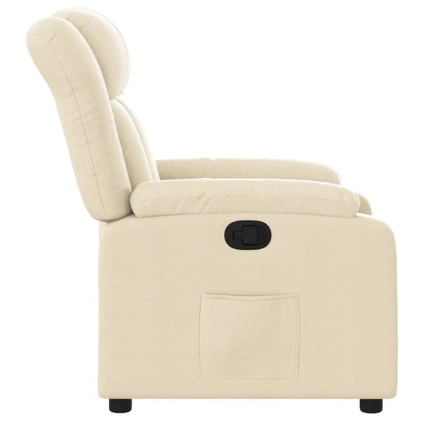 Reclinerfåtölj gräddvit tyg