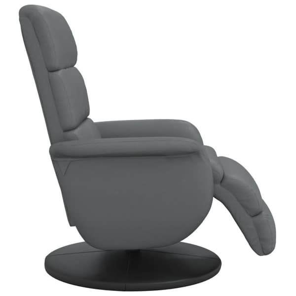 Reclinerfåtölj med fotstöd grå konstläder